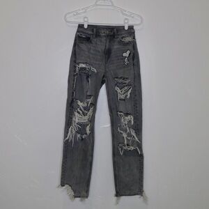 American Eagle x Peanuts Distressed Mom Jeans
